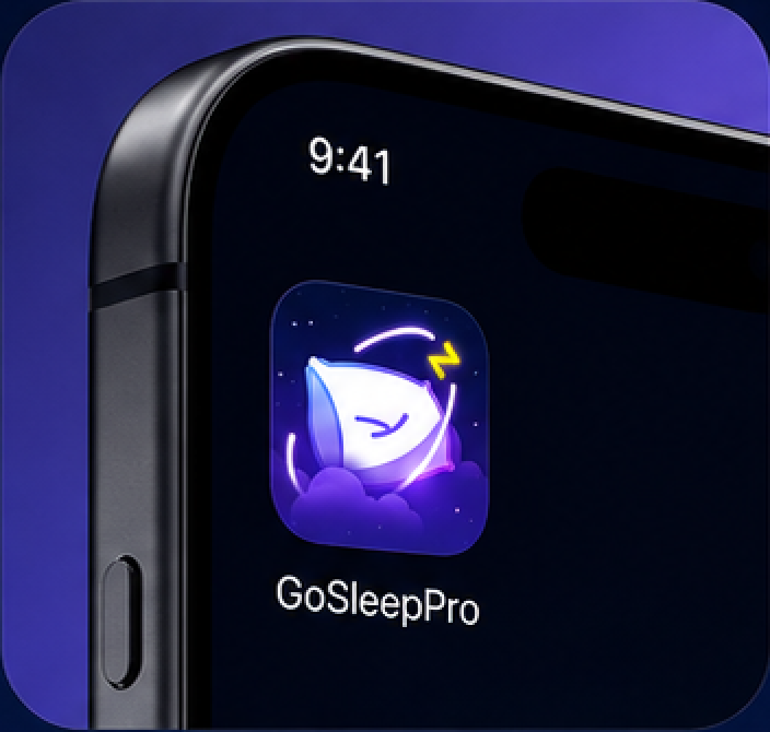 GoSleepPro app icon on phone